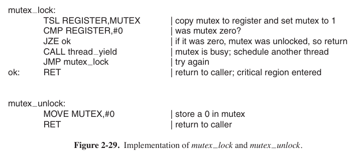 a possible implementation of mutex